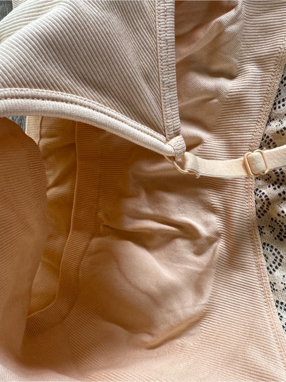 aerie Lace-Trim Seamless Bralette in apricot - Picture 5 of 5